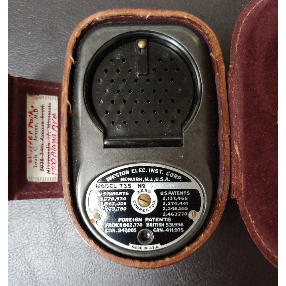 Weston Master II Cine Universal Exposure Meter Model 735 With Case Vintage Photo